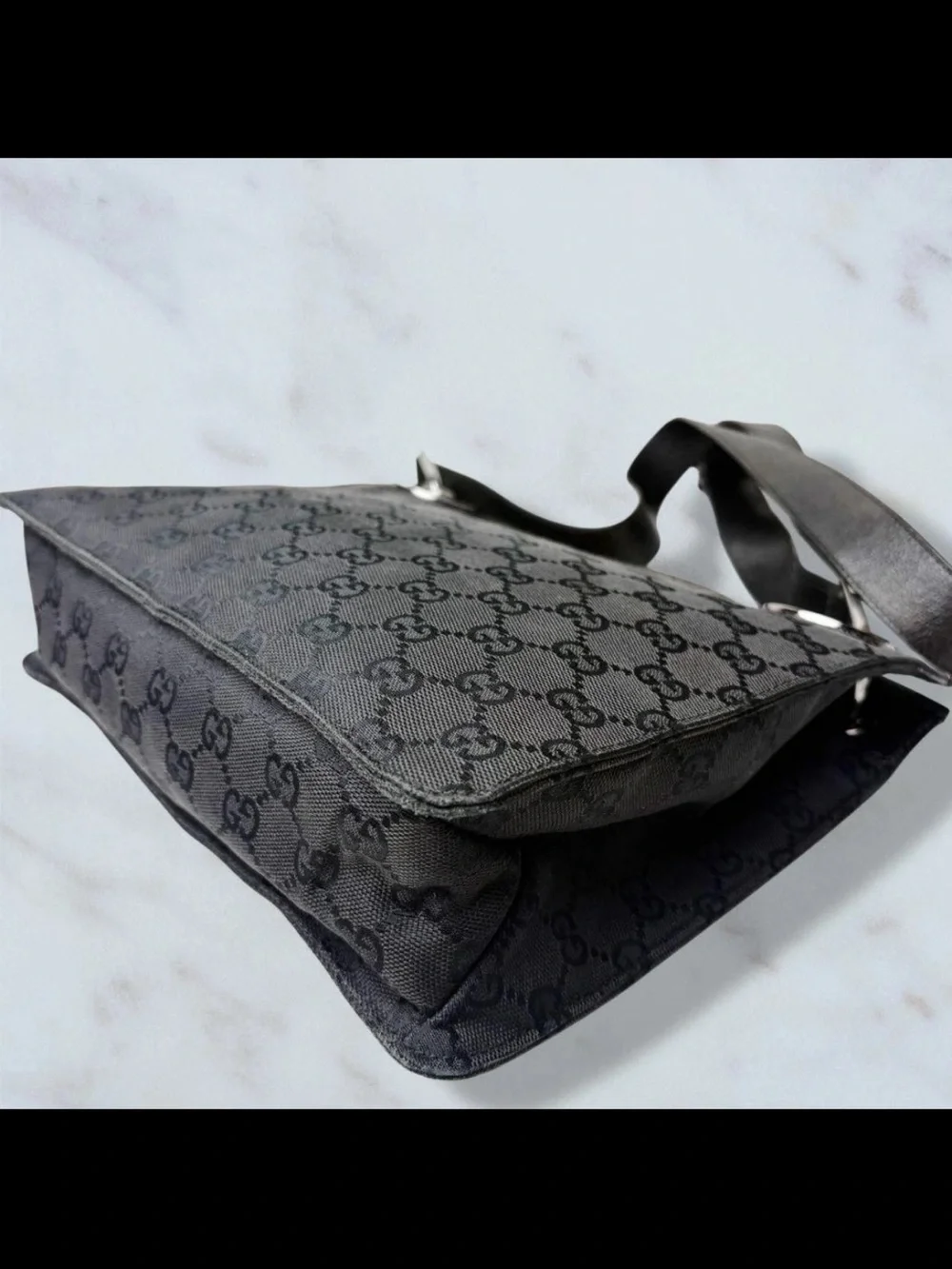 Gucci Black GG Monogram Shoulder Bag
